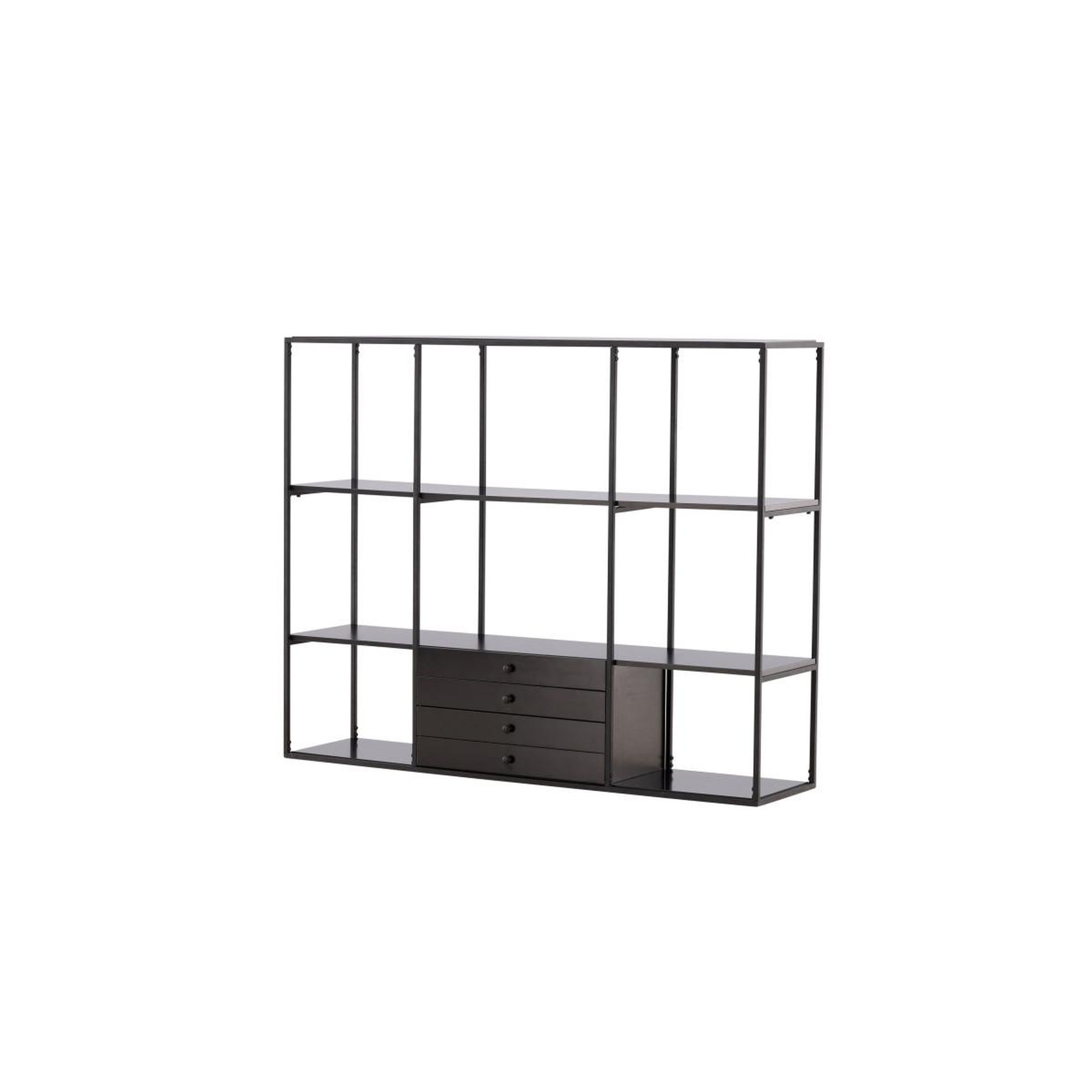 Voir la diapositive 3 : Paris Prix Étagère design 4 niveaux  amaraillo  150cm noir