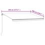 Voir la diapositive 6 : VIDAXL Auvent retractable automatique 450x300 cm Jaune et blanc