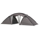 OUTSUNNY Tente camping 6 places - tente tunnel familiale - imperméabilité 3000mm - dim. 6,15 x 2,35 x 1,95 m - sac inclus - gris