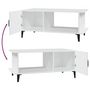Voir la diapositive 5 : VIDAXL Table basse Blanc 90x50x40 cm Bois d'ingenierie