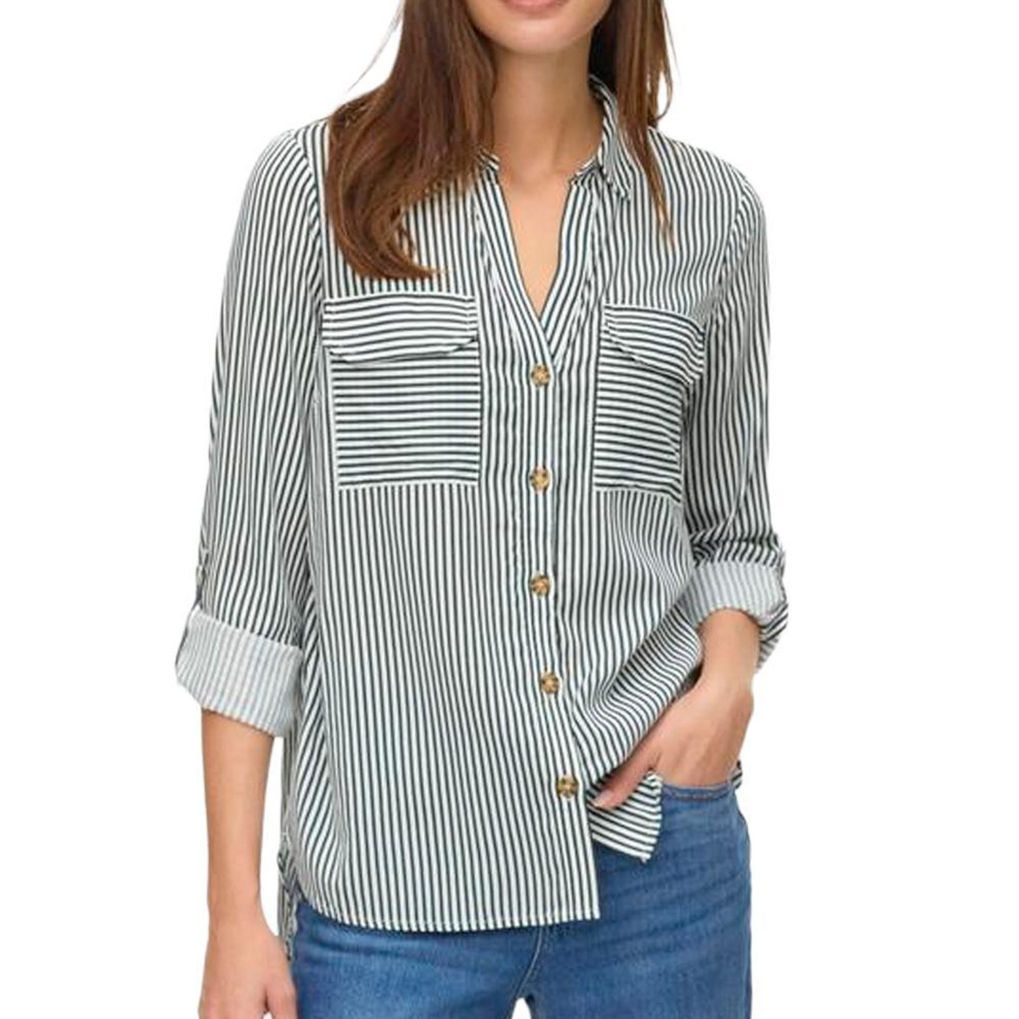 Vero Moda Chemise Vert/Blanc Femme Vero Moda Bumpy. Coloris disponibles : Vert