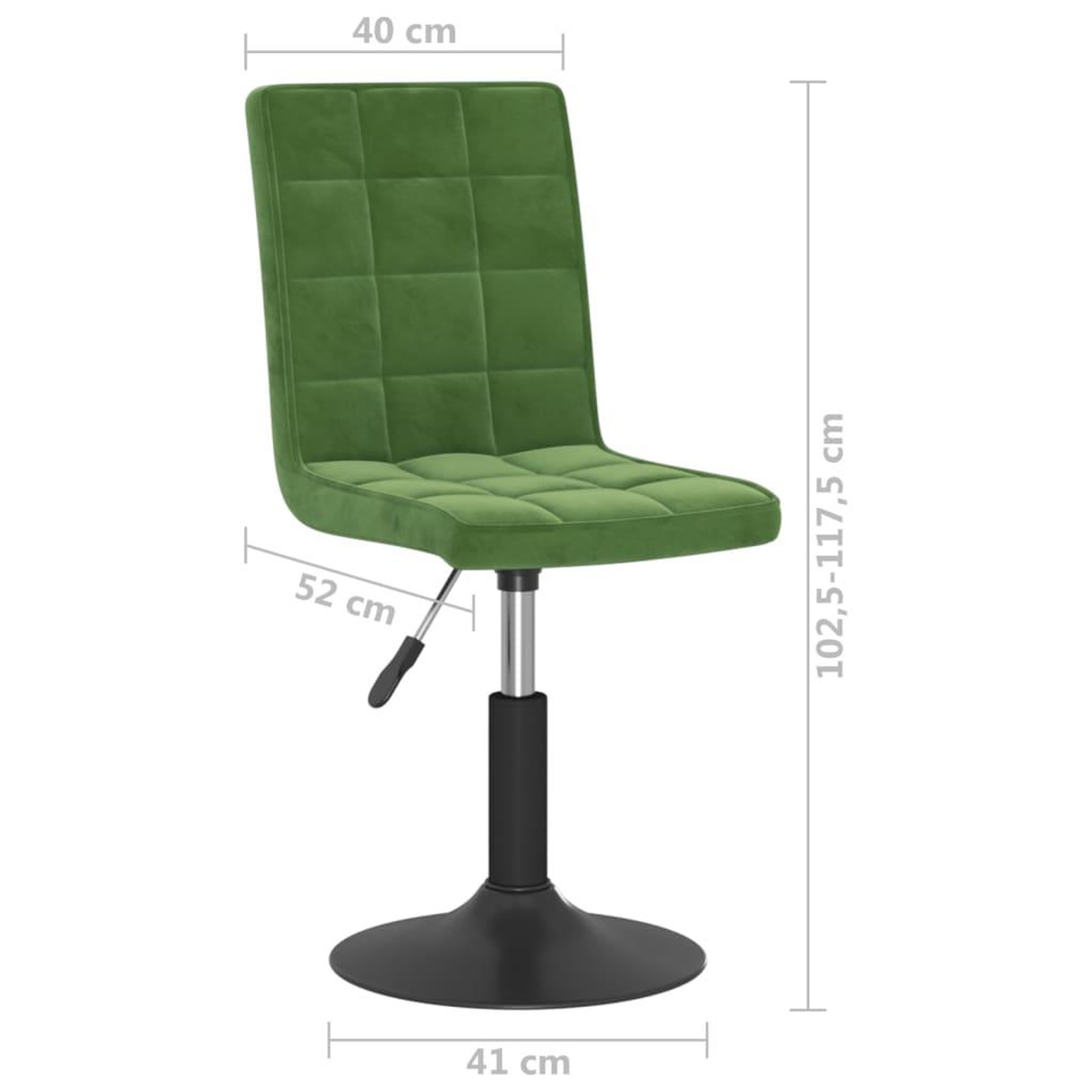Voir la diapositive 6 : VIDAXL Chaises pivotantes a manger lot de 2 vert fonce velours