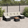 Voir la diapositive 1 : VIDAXL Salon de jardin 8 pcs avec coussins noir resine tressee
