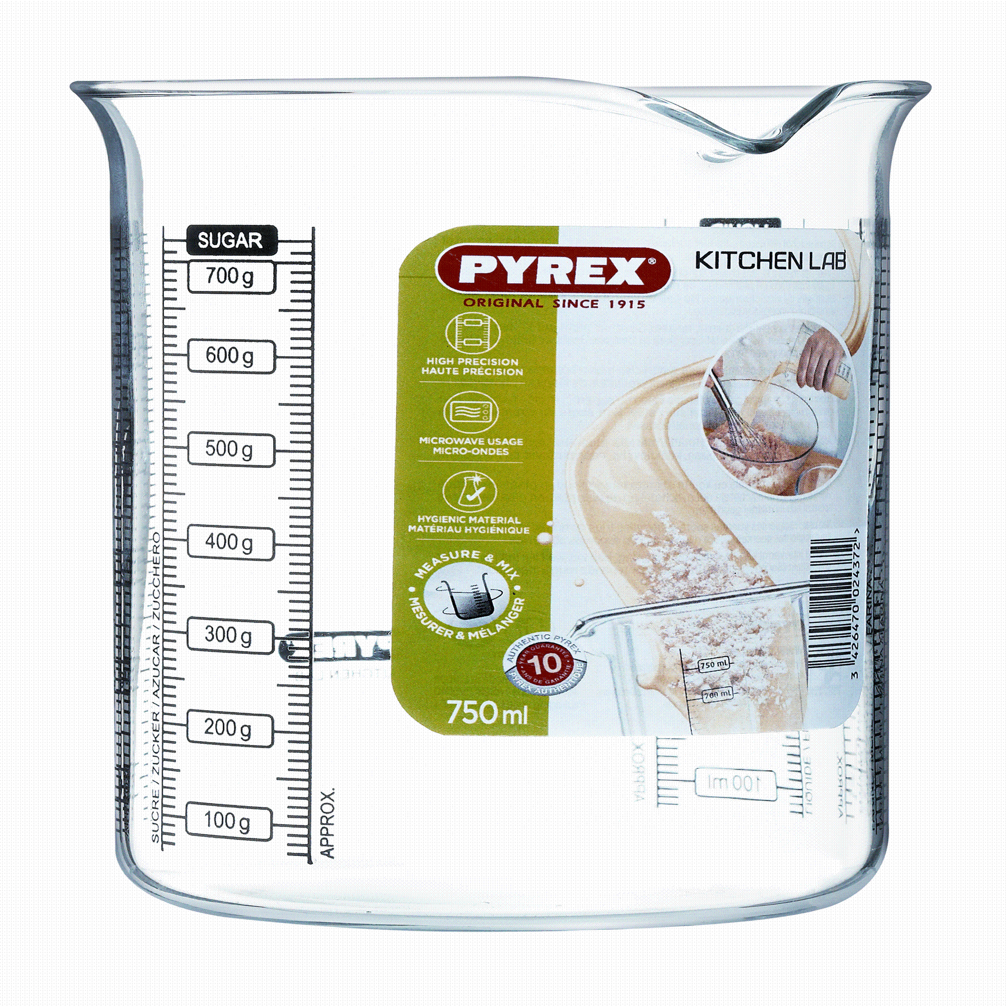 Voir la diapositive 2 : PYREX Doseur verre 0,50 L Pyrex Kitchen Lab