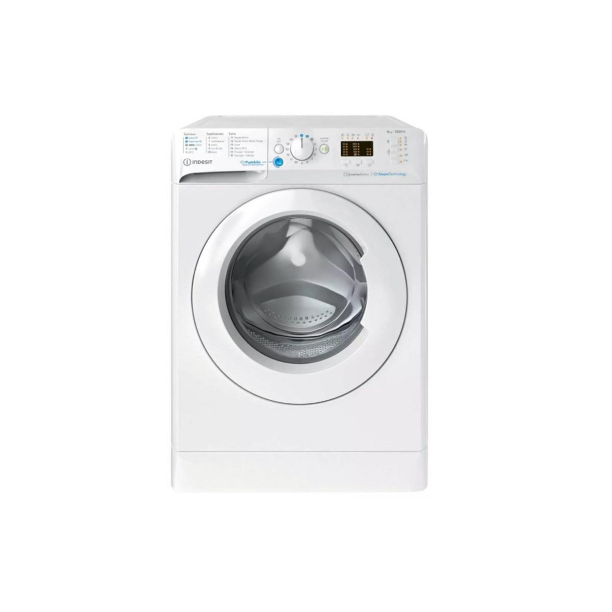 Indesit Lave-linge frontal 8kg 1200 tours/min - BWA81295XWVFR
