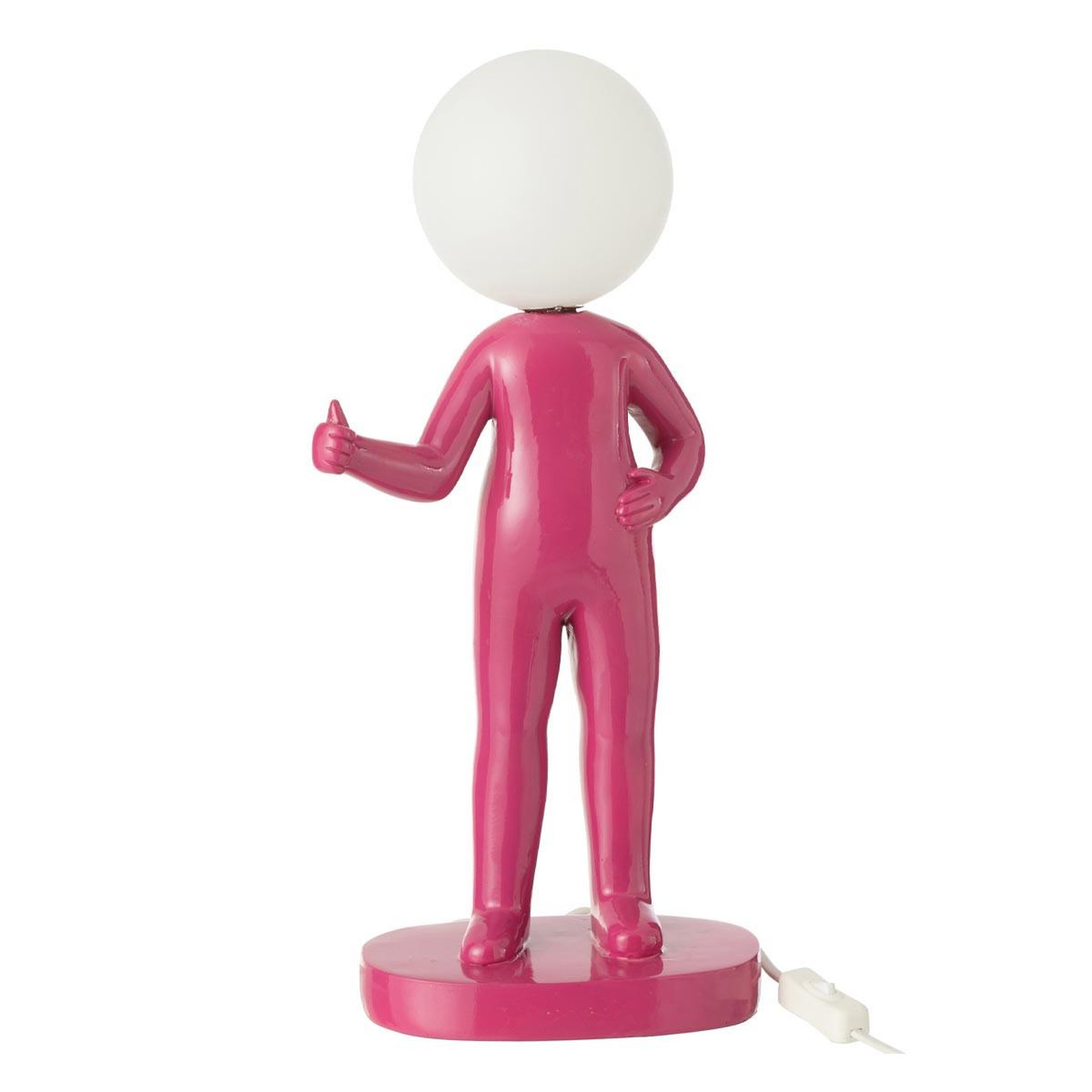 J-LINE Lampe à poser en résine  pouces  44cm fuchsia