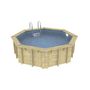 Voir la diapositive 3 : UBBINK Piscine hors so lbois octogonale  - 430x120cm - Liner Bleu -OCEA