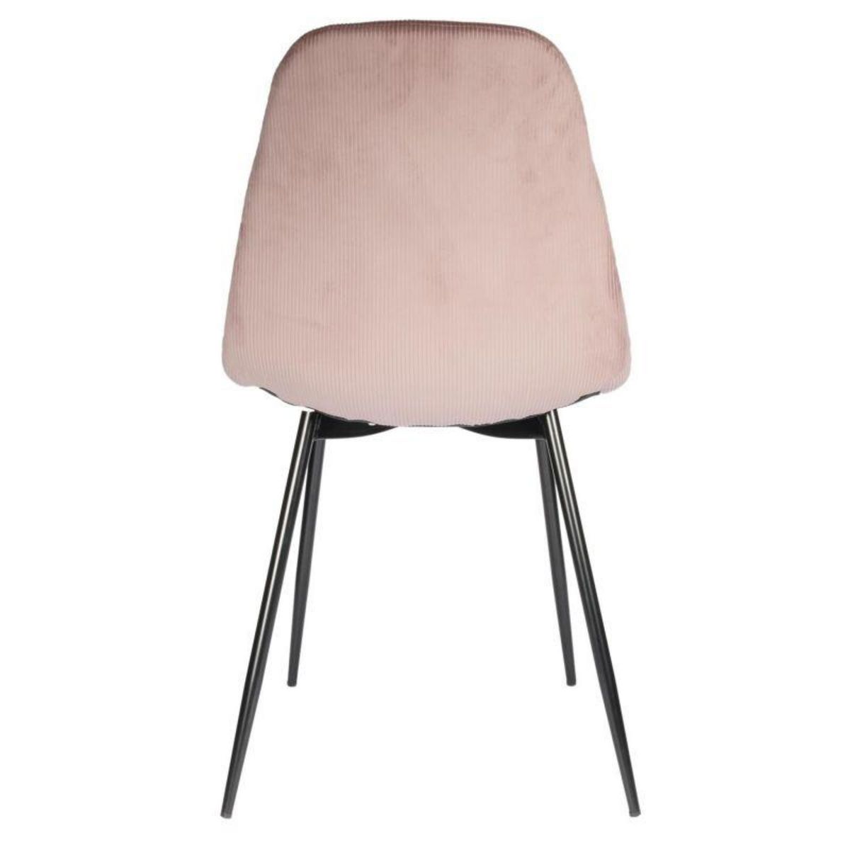 Paris Prix Lot de 4 Chaises Velours  Giulia  85cm Rose