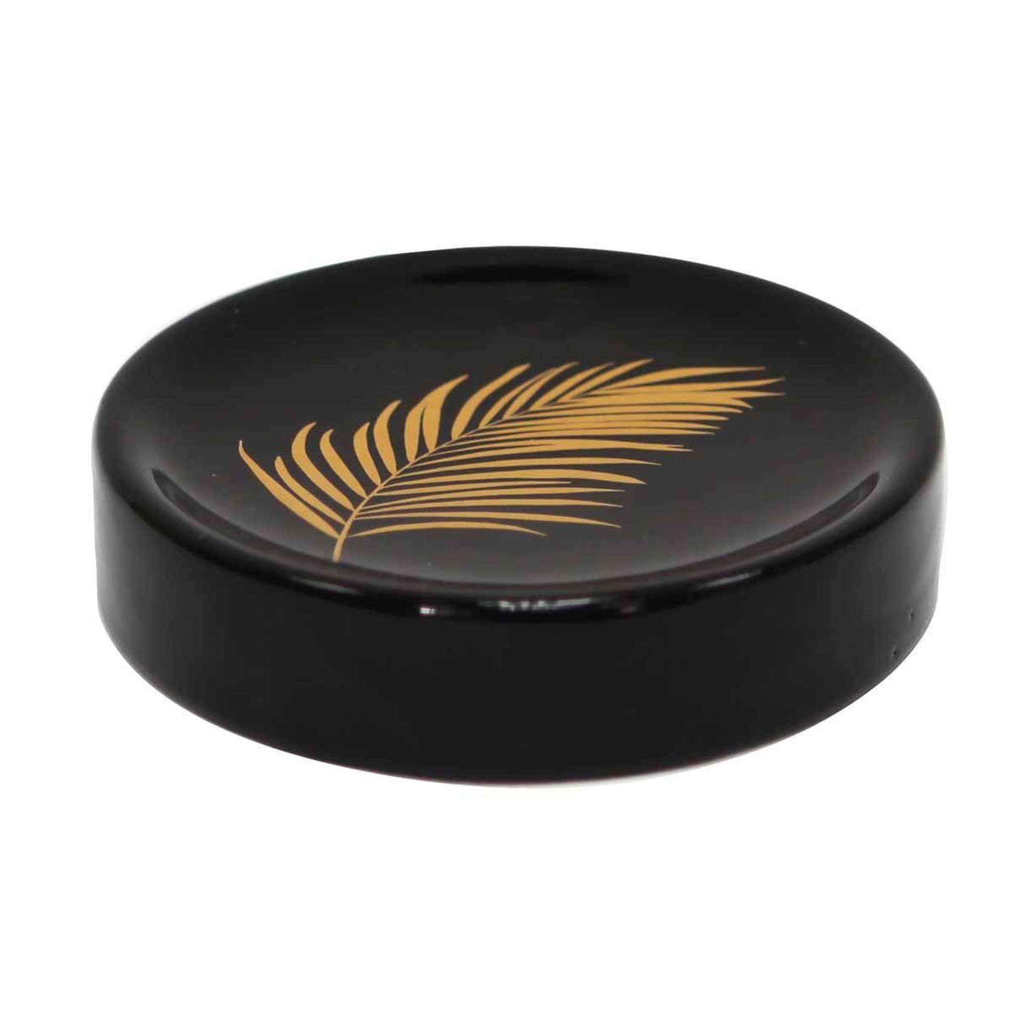 Douceur d'Intérieur Porte savon imprimé  orbella  11cm noir