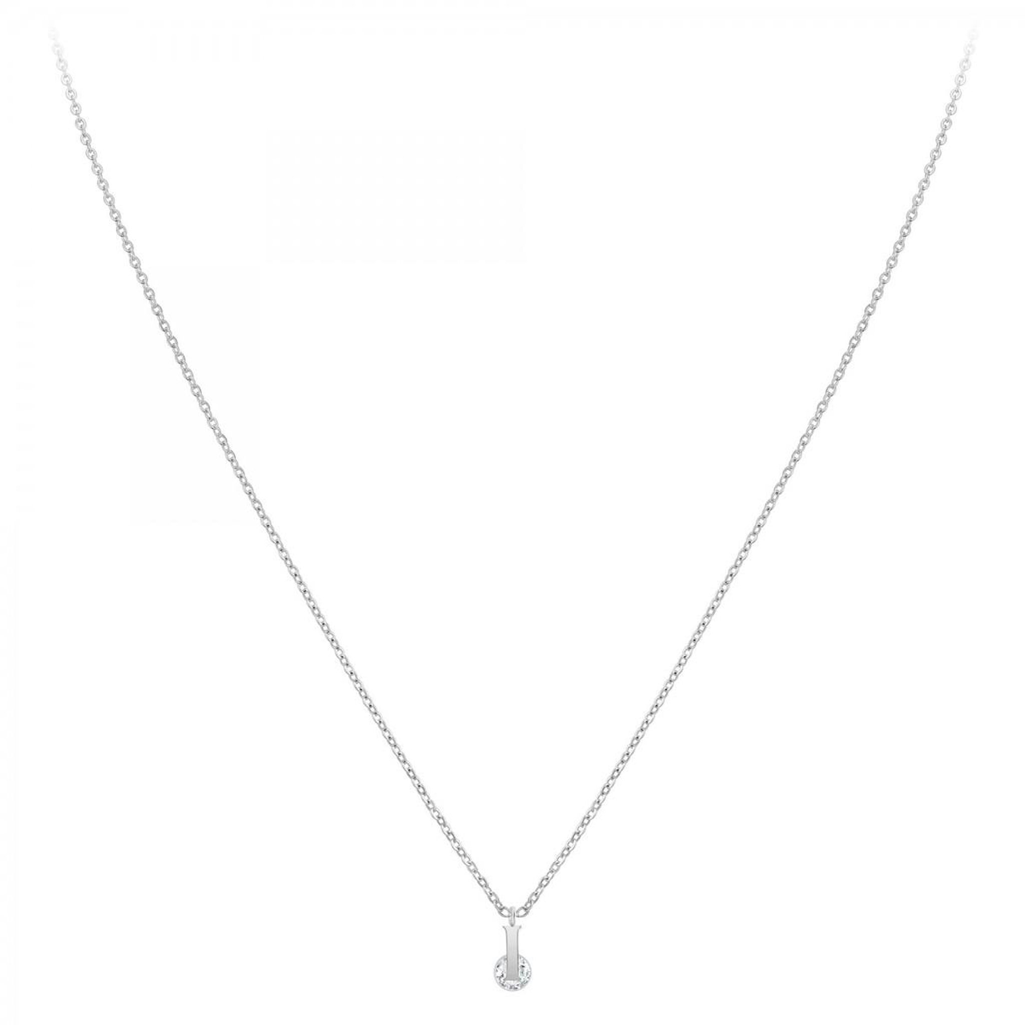 Voir la diapositive 3 : SC CRYSTAL Collier alphabet lettre I SC Crystal orné d'un Zirconium