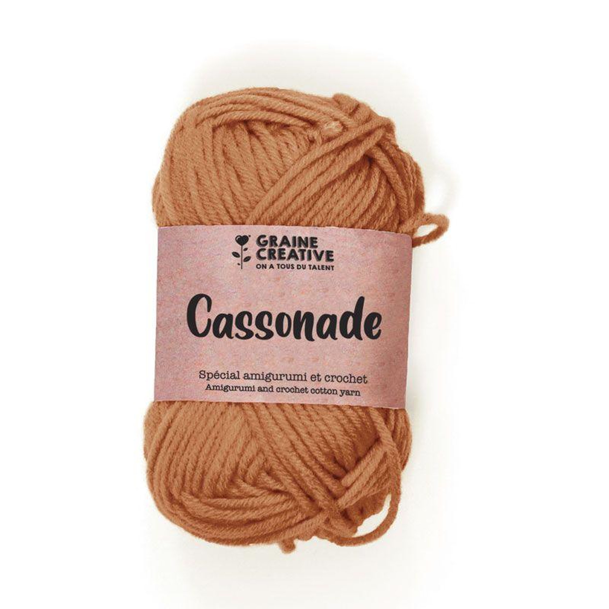 Graine créative Fil de coton spécial crochet et amigurumi 55 m - camel