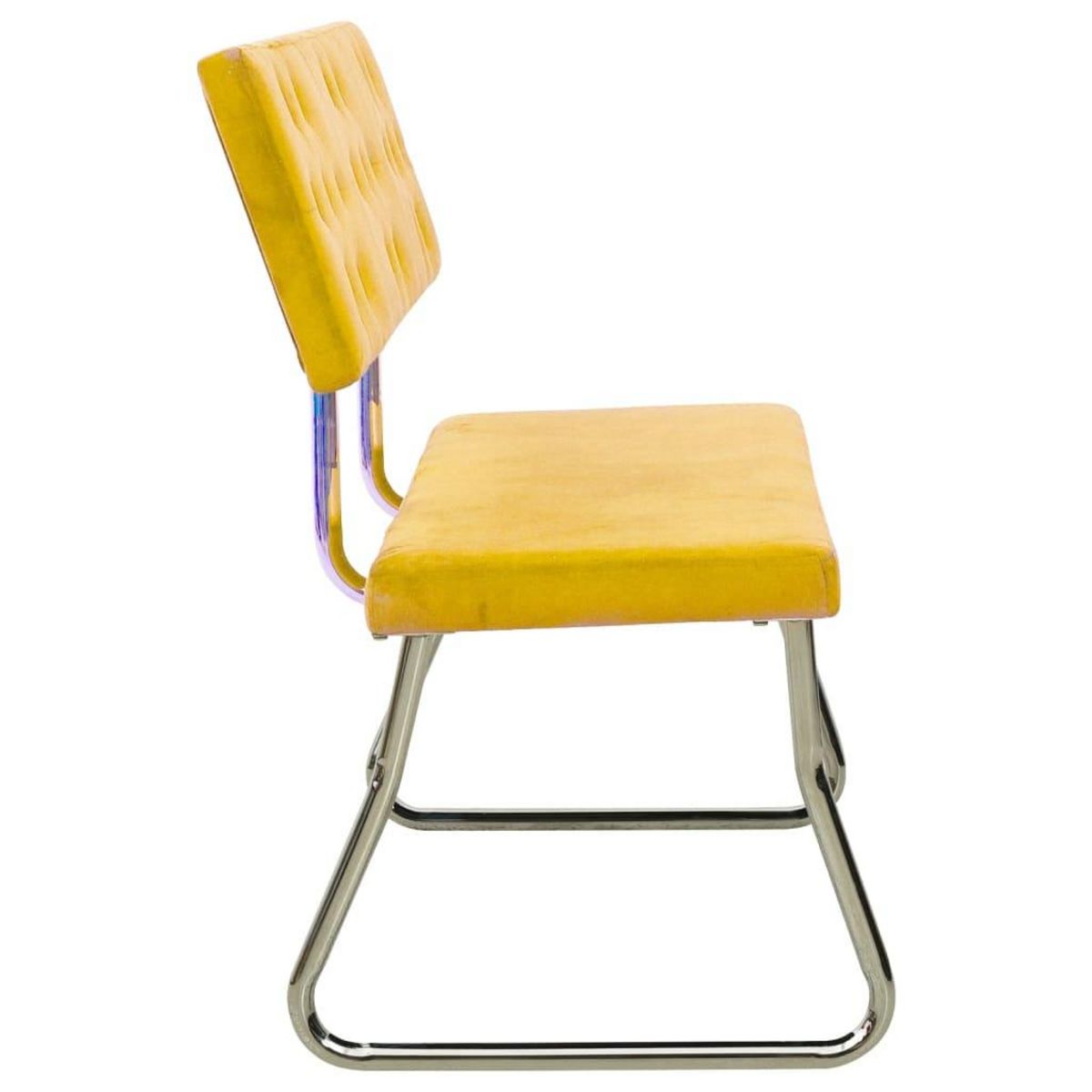 VIDAXL Banc 110 cm Jaune moutarde Velours