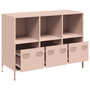 Voir la diapositive 4 : VIDAXL Buffet rose 101,5x39x73,5 cm acier lamine a froid