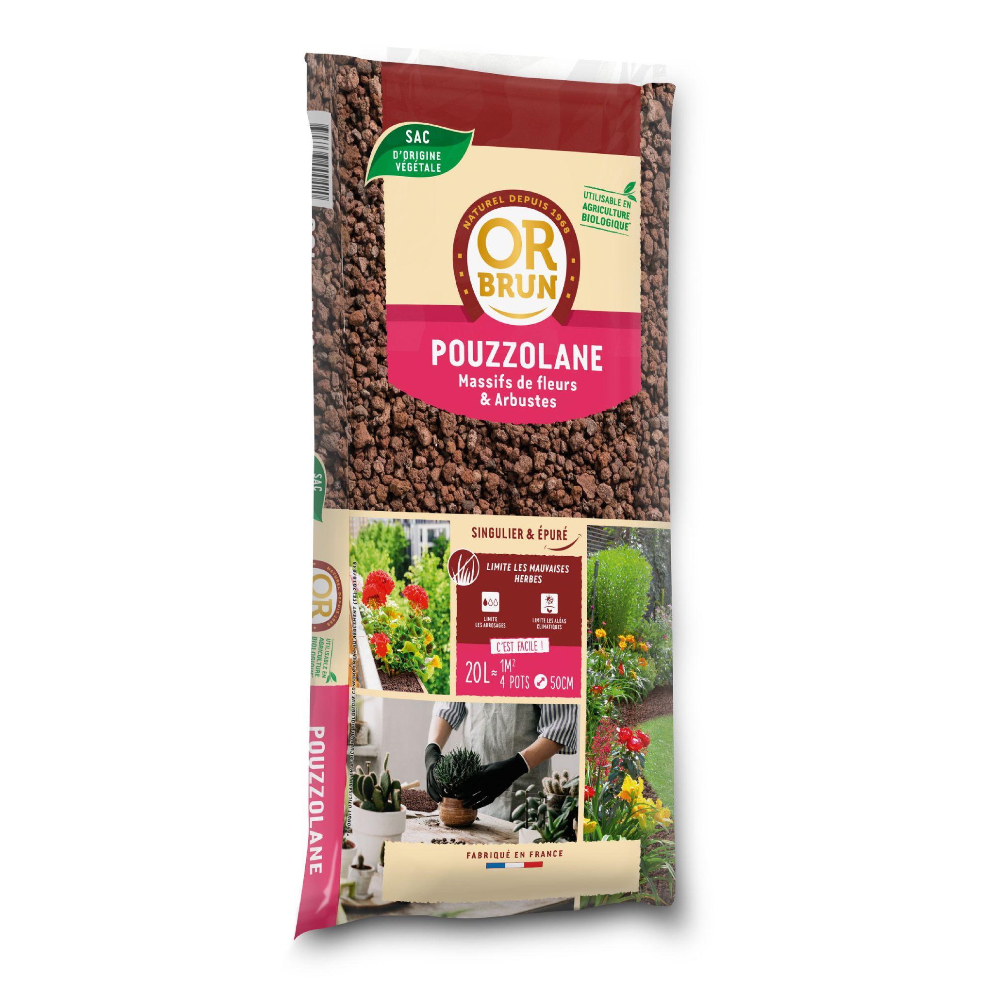 OR BRUN Pouzzolane 20 L Or Brun