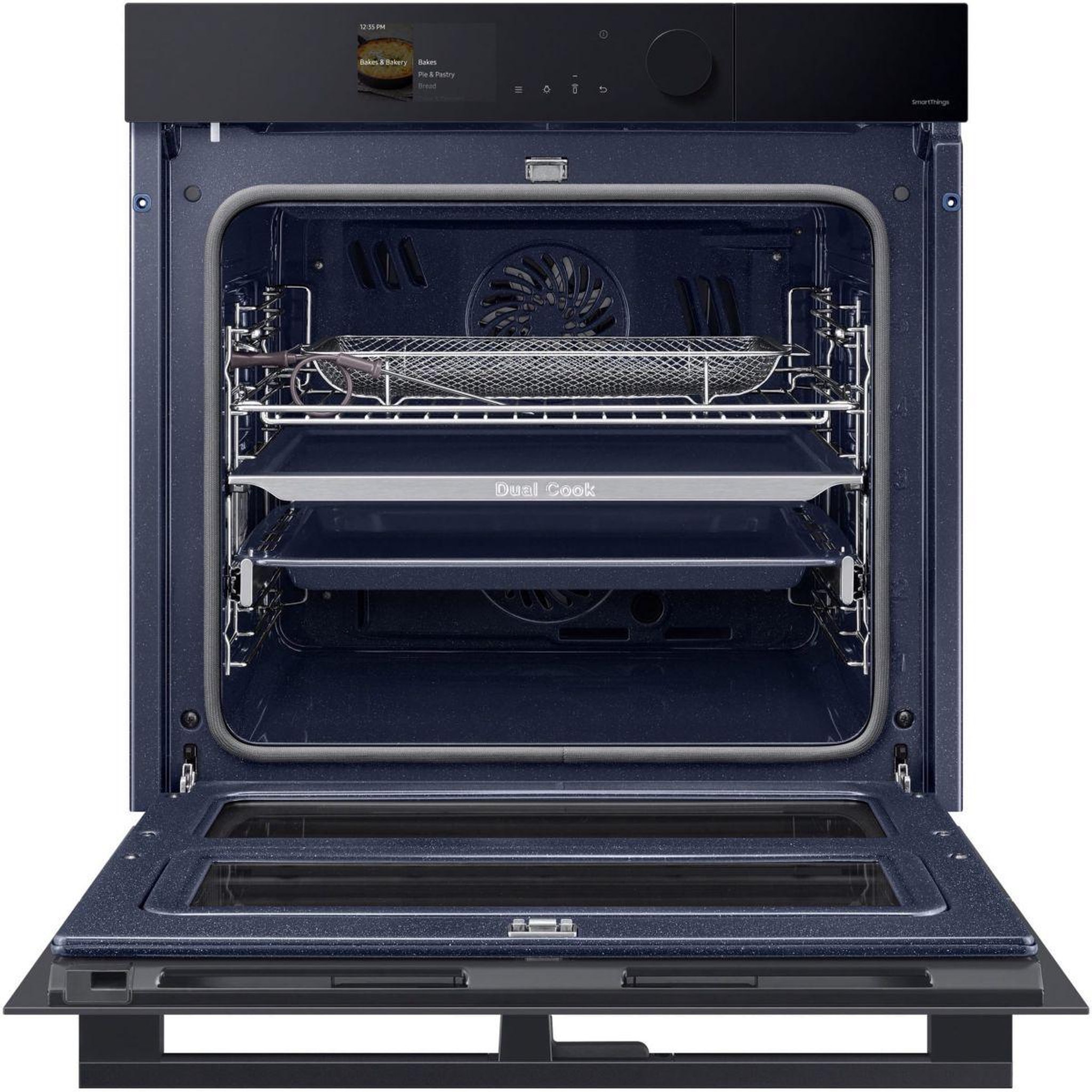 Voir la diapositive 2 : Samsung Four encastrable nv7b6795jak - double cavité - pyrolyse - chaleur pulsée - vapeur - porte froide