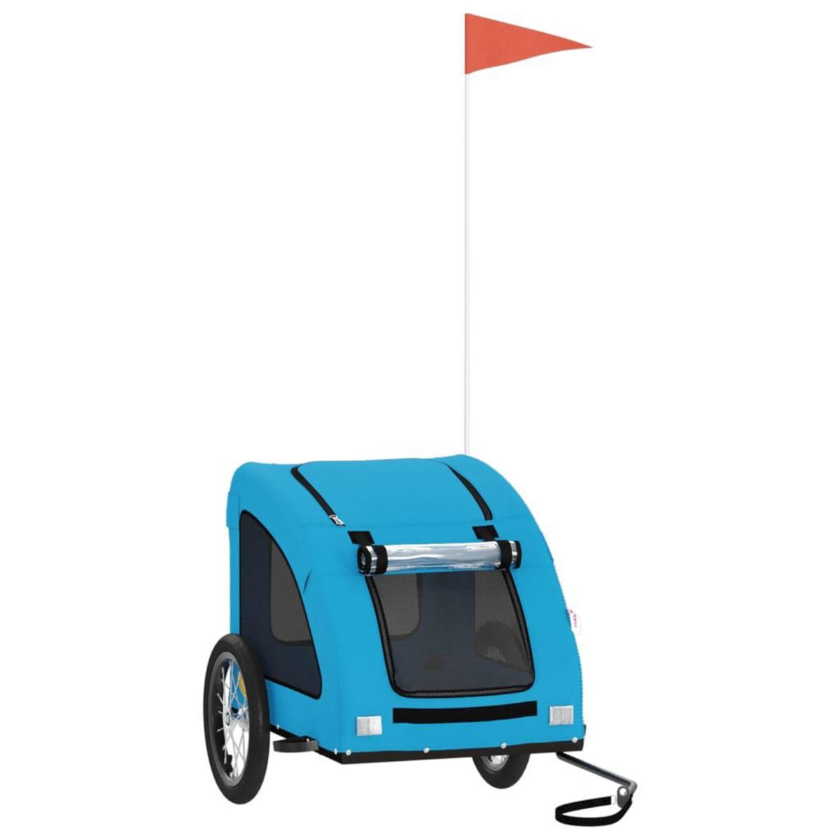 VIDAXL Remorque de velo pour animaux de compagnie bleu