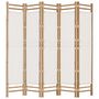 Voir la diapositive 5 : VIDAXL Cloison de separation pliante 5 panneaux 200 cm Bambou et toile