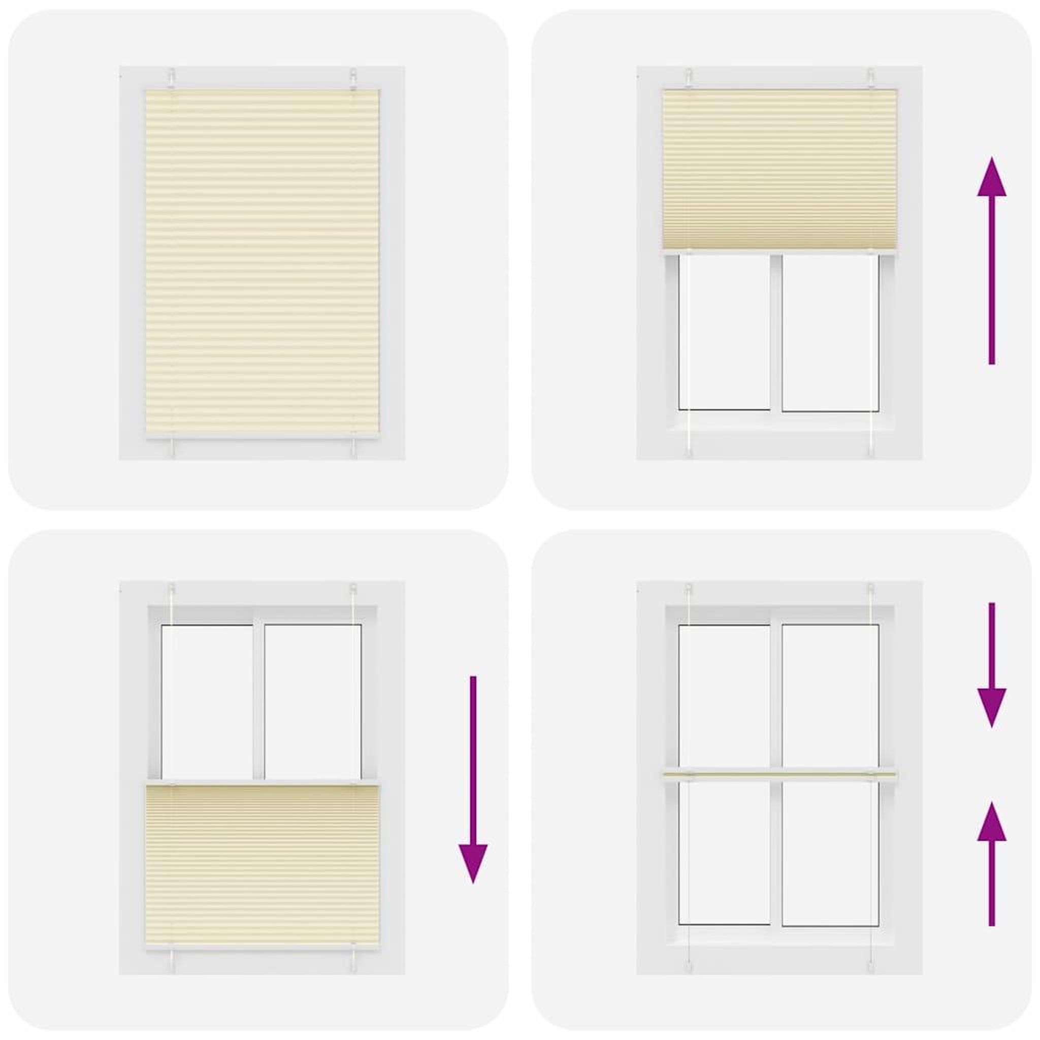 Voir la diapositive 5 : VIDAXL Store plisse creme 85x150 cm largeur du tissu 84,4 cm polyester