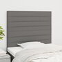 Voir la diapositive 1 : VIDAXL Tetes de lit 2 pcs Gris fonce 80x5x78/88 cm Tissu
