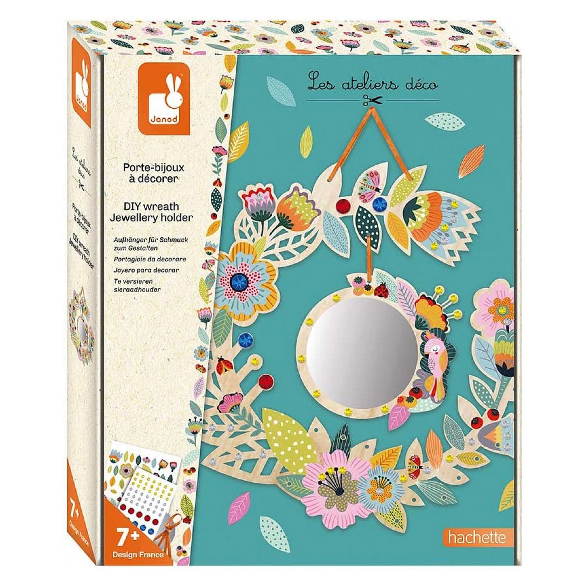 Voir la diapositive 2 : Juratoys-Janod Les Ateliers deco, porte bijoux a decorer