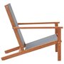 VIDAXL Chaise de jardin Gris Bois d'eucalyptus solide et textilene