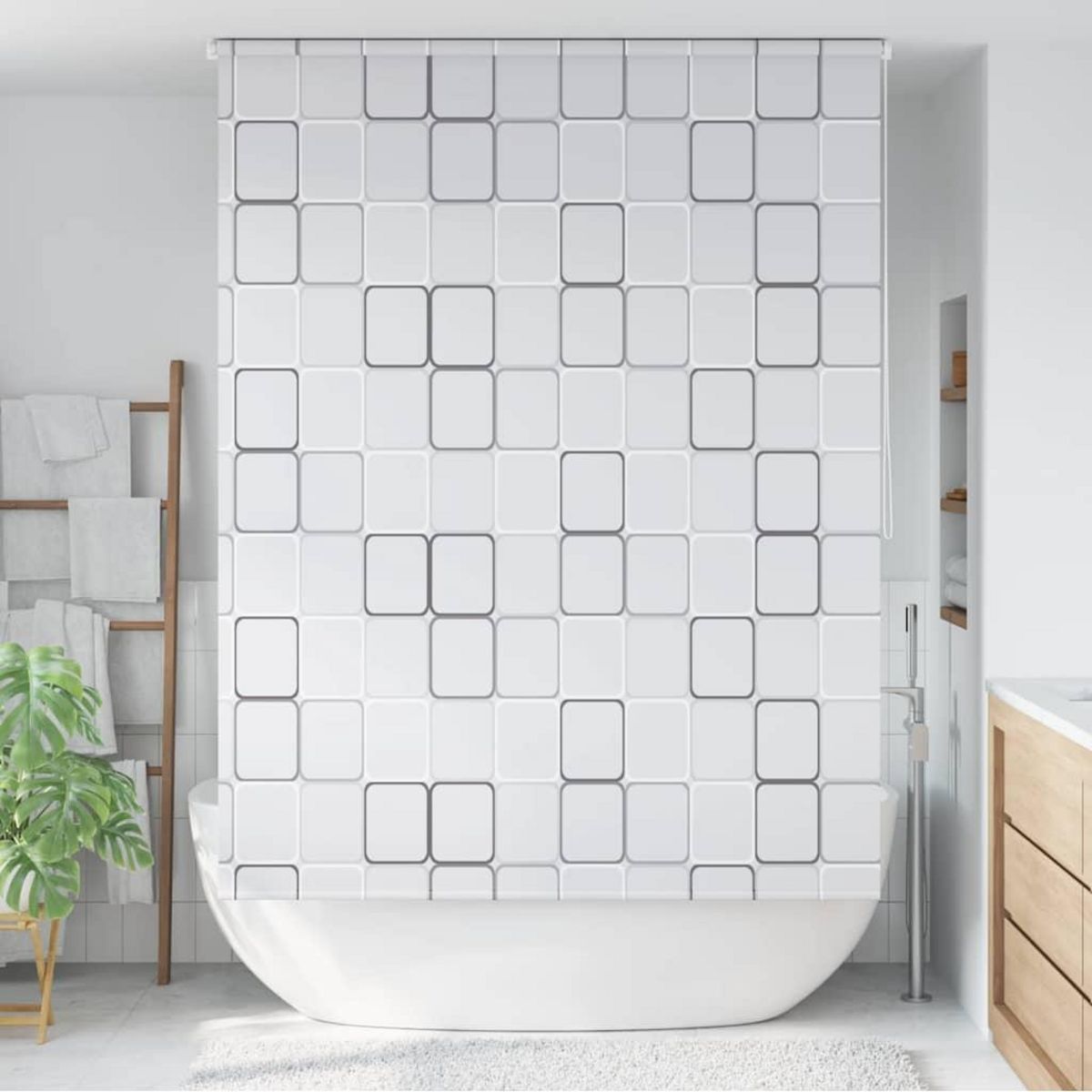 VIDAXL Store roulant de douche 140x240 cm Carre