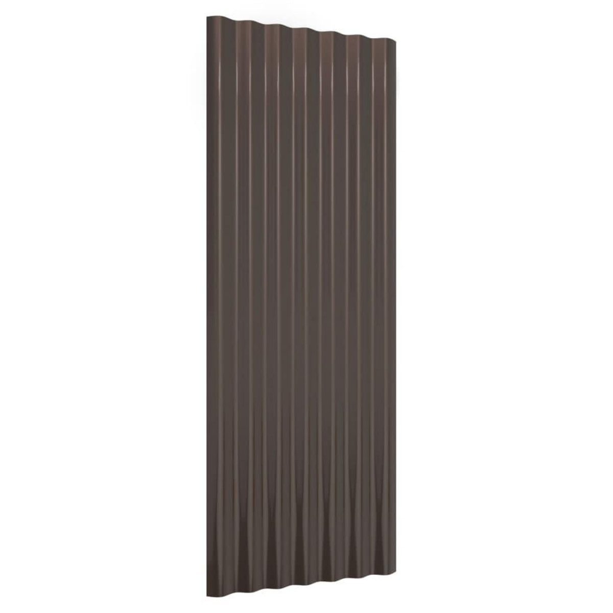VIDAXL Panneaux de toit 12 pcs Acier enduit de poudre Marron 100x36 cm