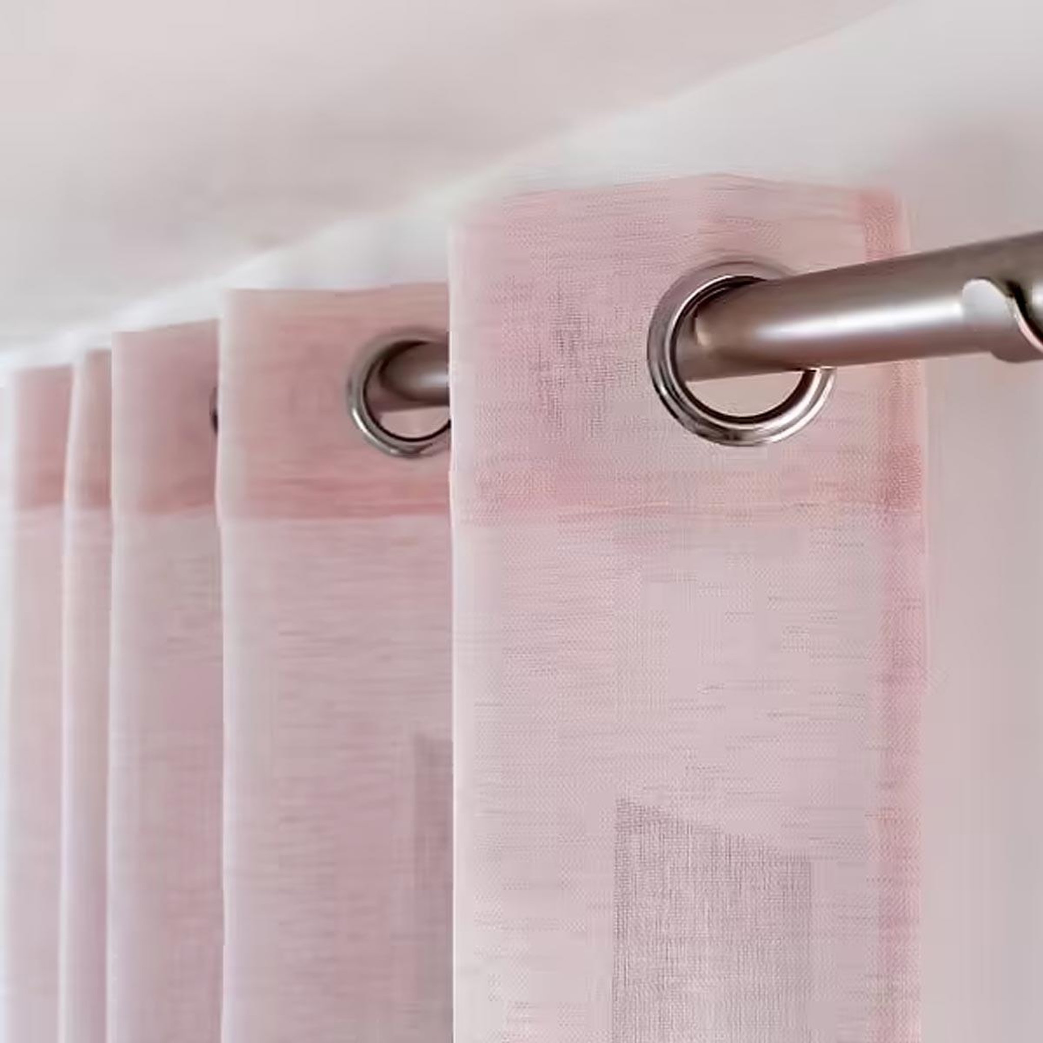 Voir la diapositive 2 : ENJOY HOME Rideau voilage effet lin  maya  140x240cm vieux rose