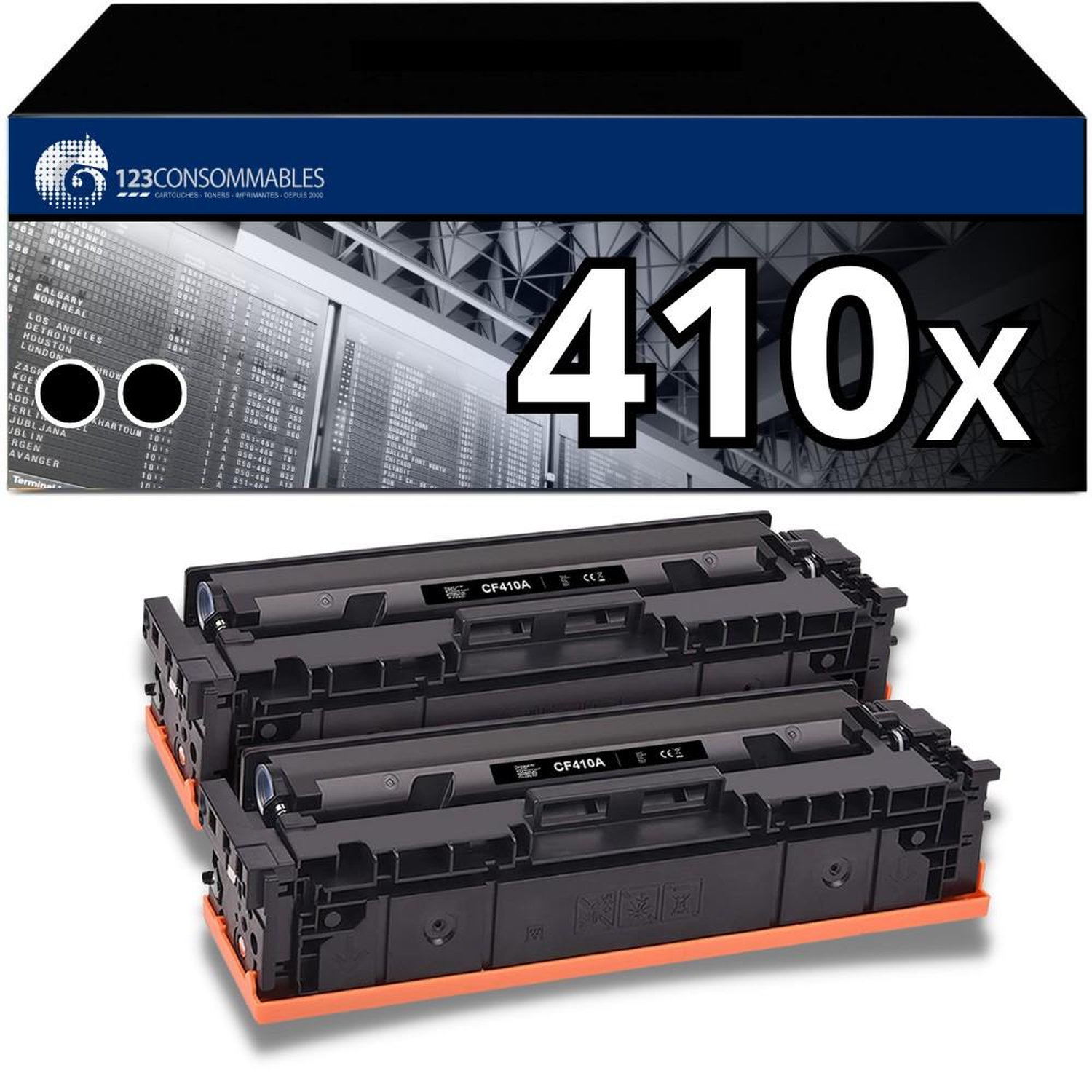 123CONSOMMABLES Toners compatible avec HP CF410A CF410X pour HP Color Laserjet Pro MFP M477fdw M477fnw M477fdn M452nw M377dw M452dn M452dw M477 M452 CyanJaune Neuf - vue 5