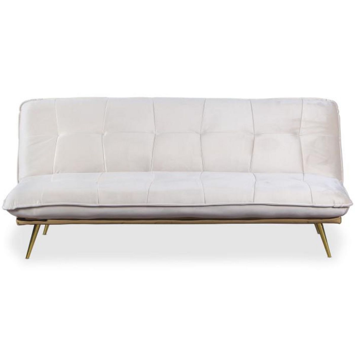 Paris Prix Canapé Convertible en Velours  Floran  182cm Beige