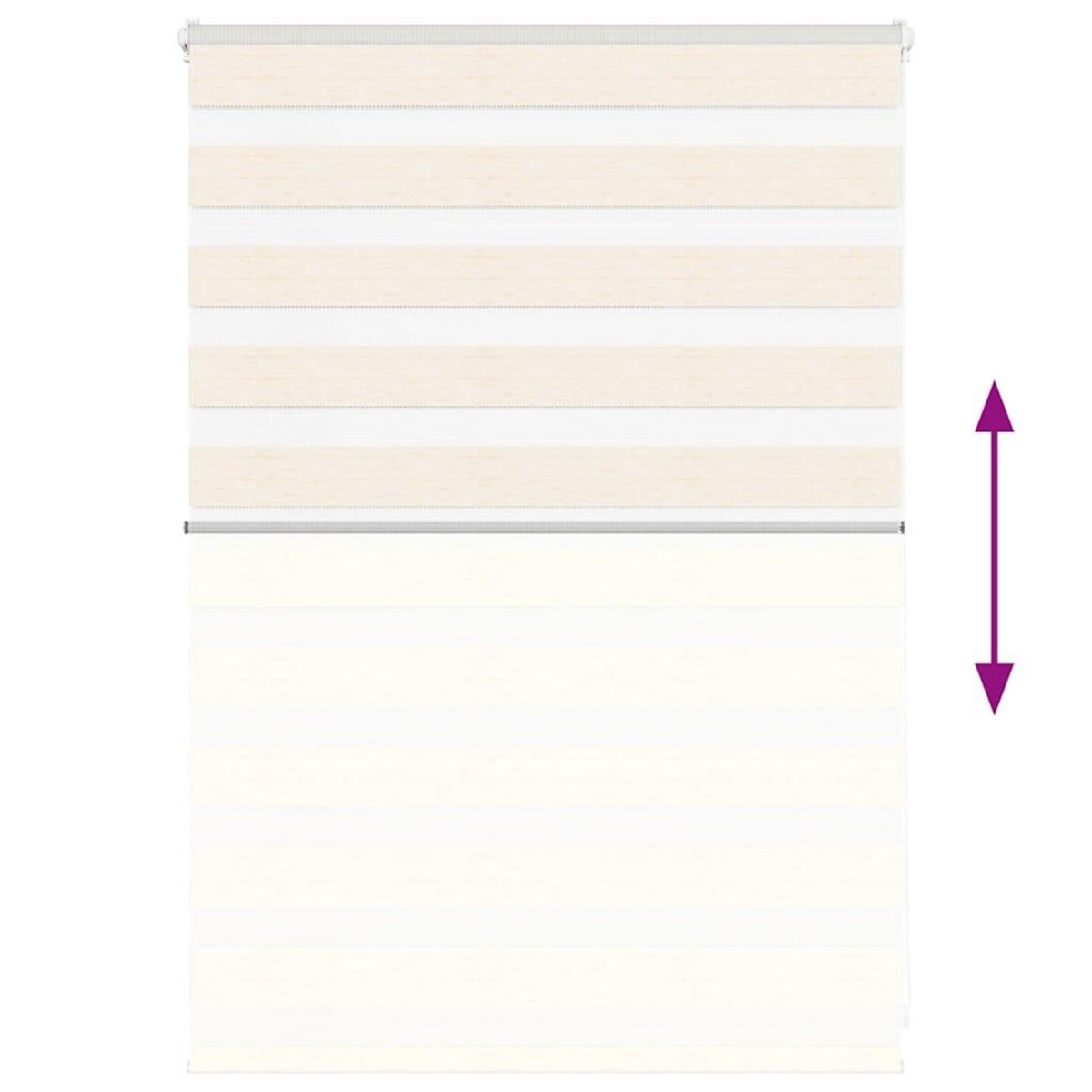 VIDAXL Store zebre beige marbre largeur du tissu 100,9 cm polyester