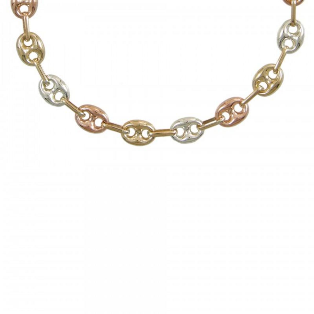 L'ATELIER D'AZUR Collier Femme Trois Ors - Grains de Café Tricolores Jaune