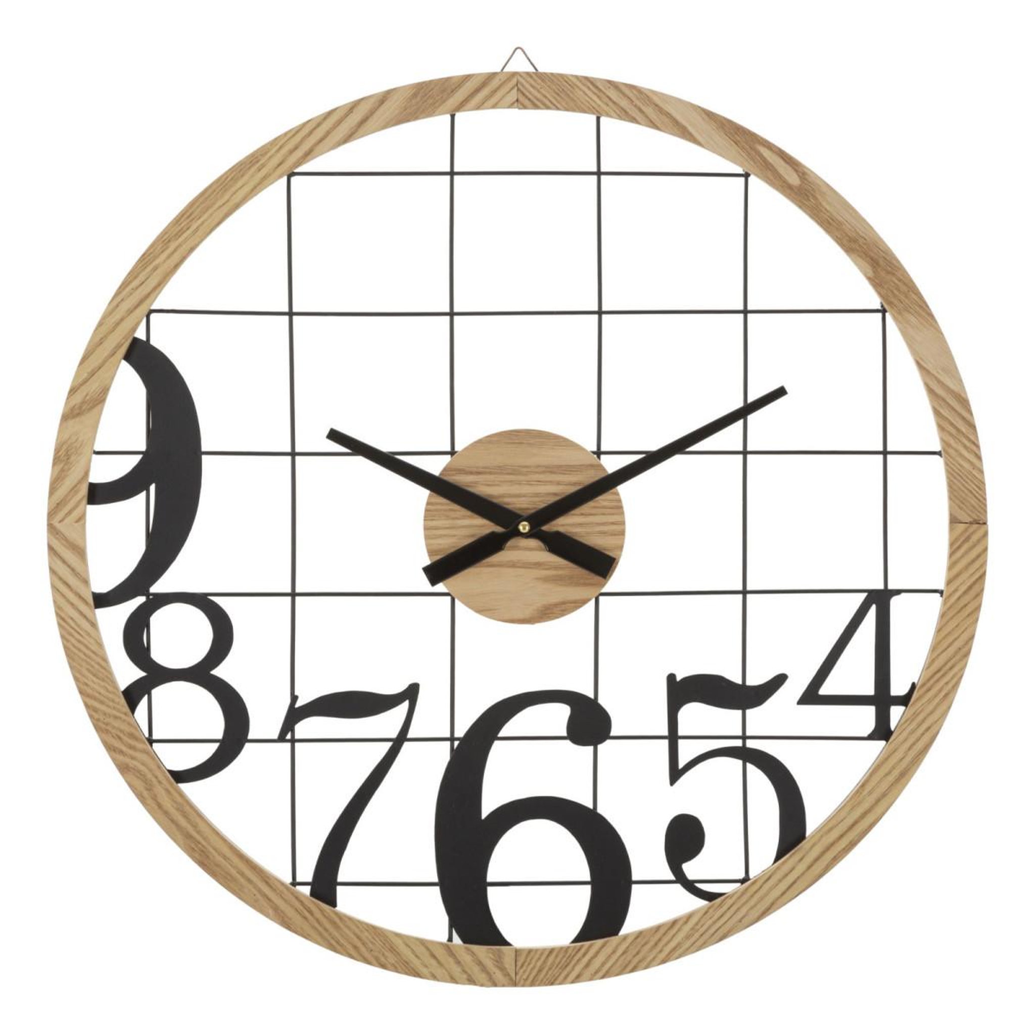 Paris Prix Horloge murale en métal  numbers  60cm noir