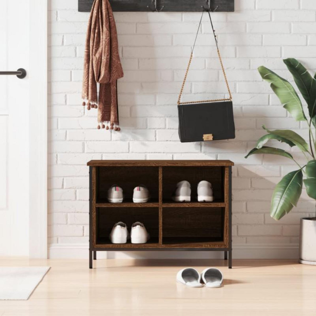 VIDAXL Armoire à chaussures chêne marron 69x35x50 cm bois d ingénierie