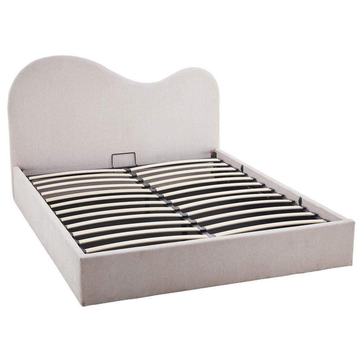 BEST MOBILIER Lucas - lit coffre - 160x200 cm - en velours texturé