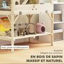 Voir la diapositive 6 : PAWHUT Cage hamster rongeur en bois - 2 niveaux - étagère - accessoires - 84 x 53 x 110 cm
