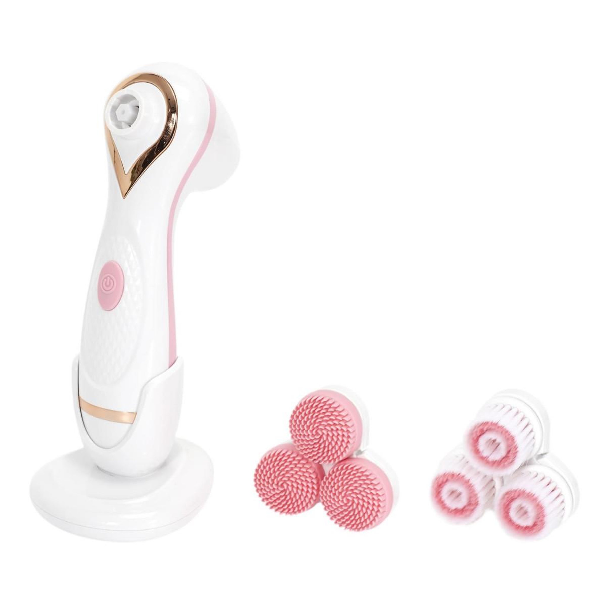 Cosmetic Club Brosse nettoyante visage  2 têtes  17cm blanc