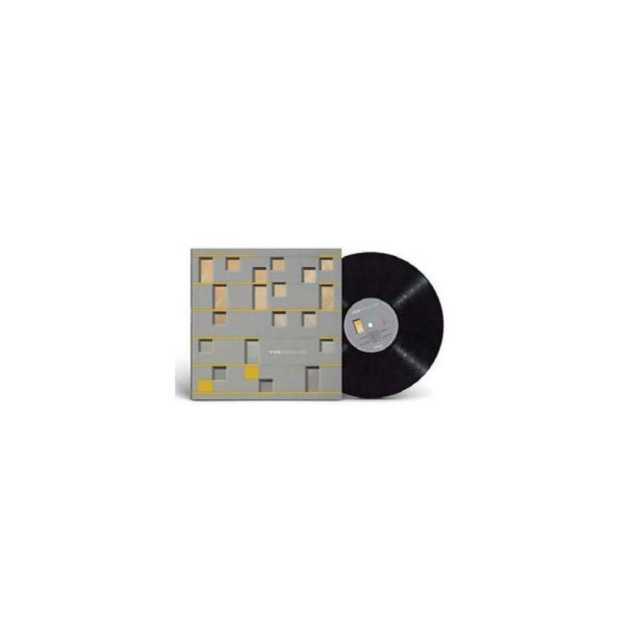 Sans marque cd yessingles – pochette carrée géométrique avec disque noir