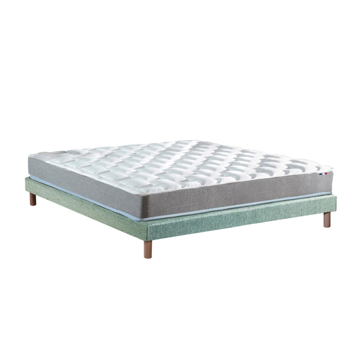 IDLITERIE Ensemble matelas mémoire de forme MAM AZUR avec sommier - confort français