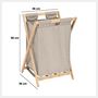 Voir la diapositive 5 : ATMOSPHERA Panier à linge pliant 50L en bambou