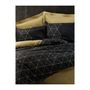 Voir la diapositive 4 : GENERIQUE Parure de lit - 129CTN64268 - 1 housse de couette 220 x 240 cm + 2 taies d'oreiller 60 x 60 cm - 100% coton ranforcé - Noir