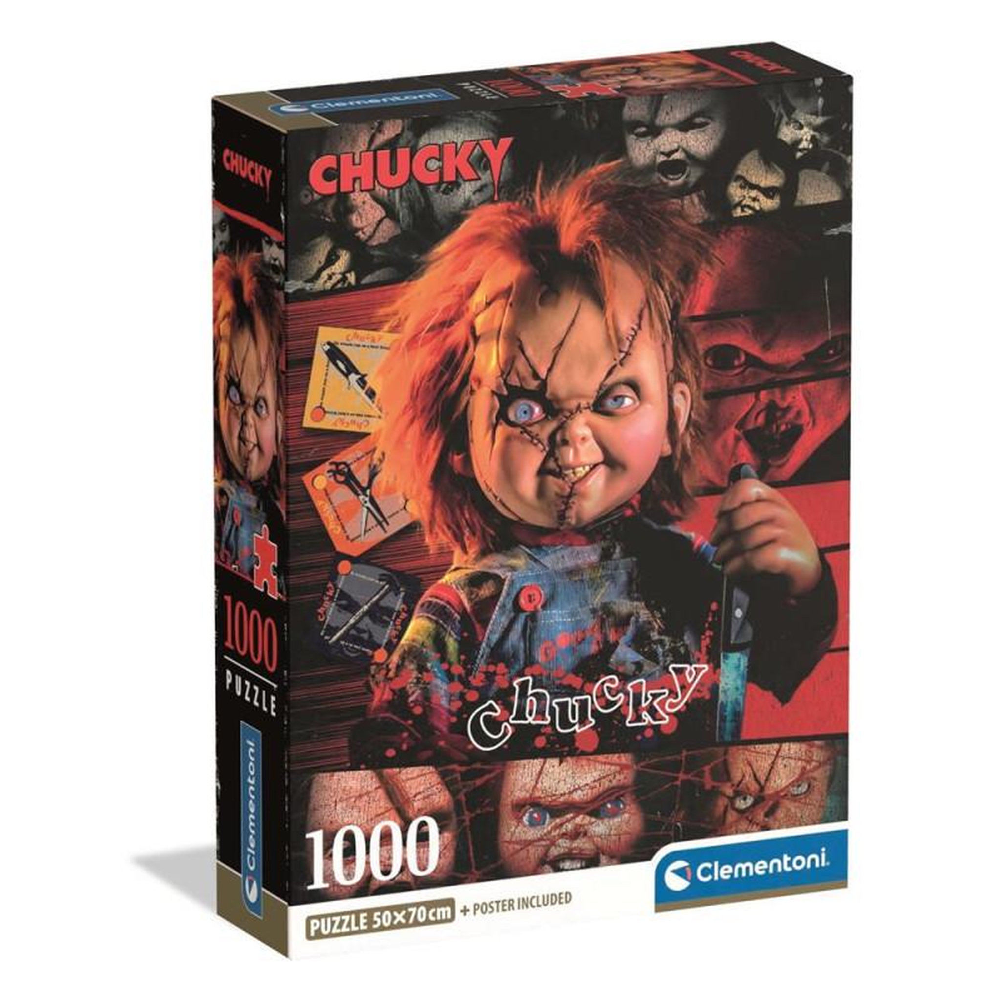 CLEMENTONI Puzzle compact adulte 1000 pièces – Thème Chucky – Clementoni