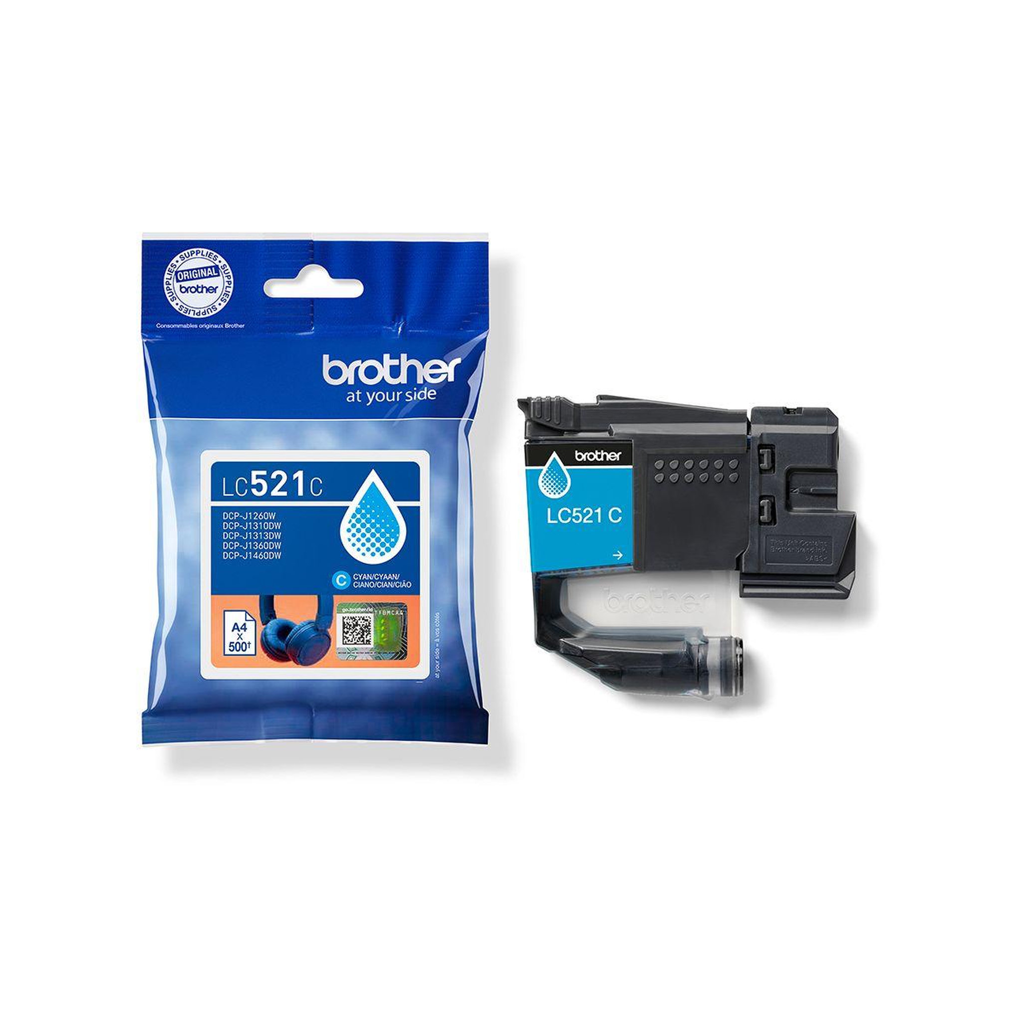 Voir la diapositive 2 : Brother Cartouche d'encre Originale LC521 Cyan Standard - LC521C