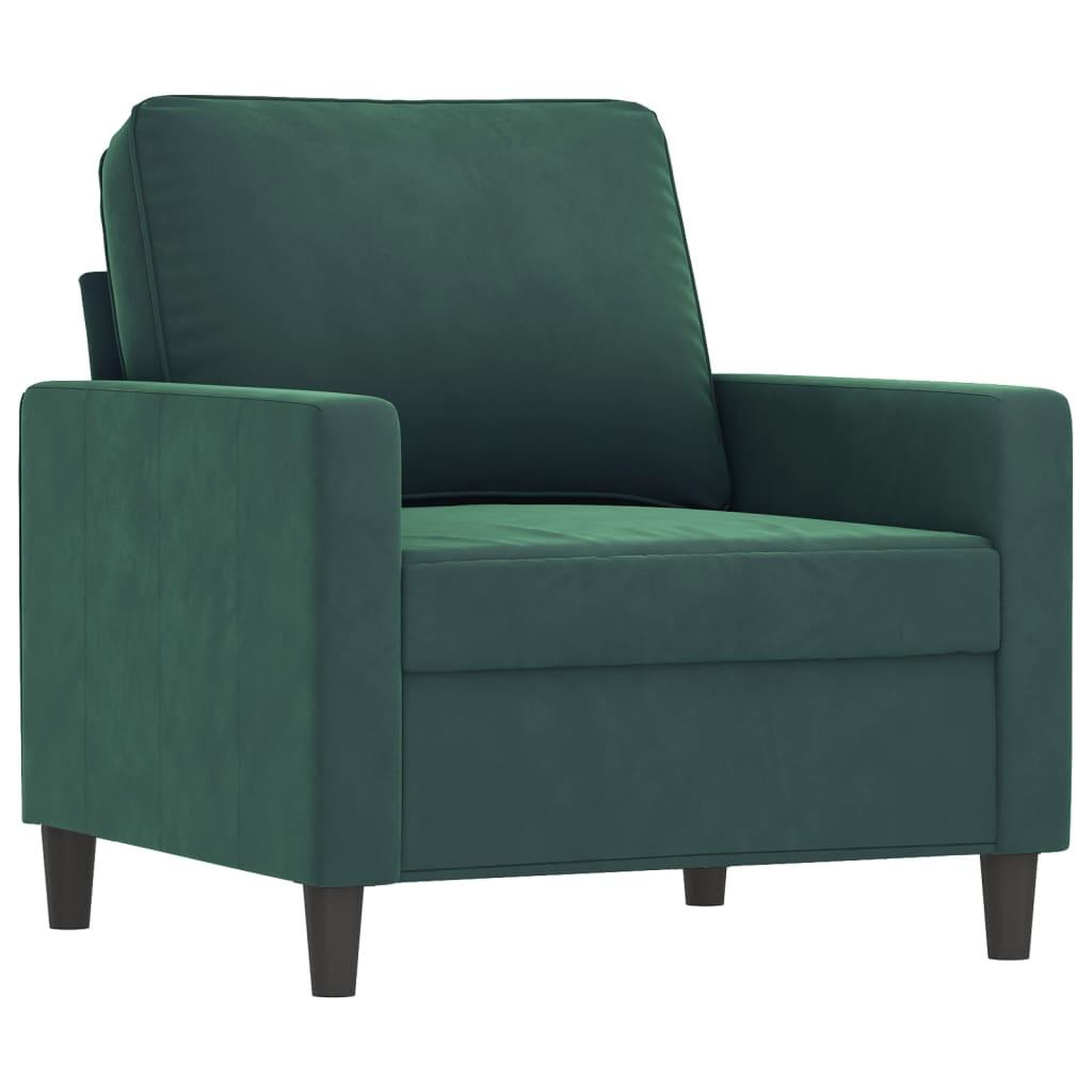 Voir la diapositive 3 : VIDAXL Ensemble de canapes 4 pcs avec coussins vert fonce velours