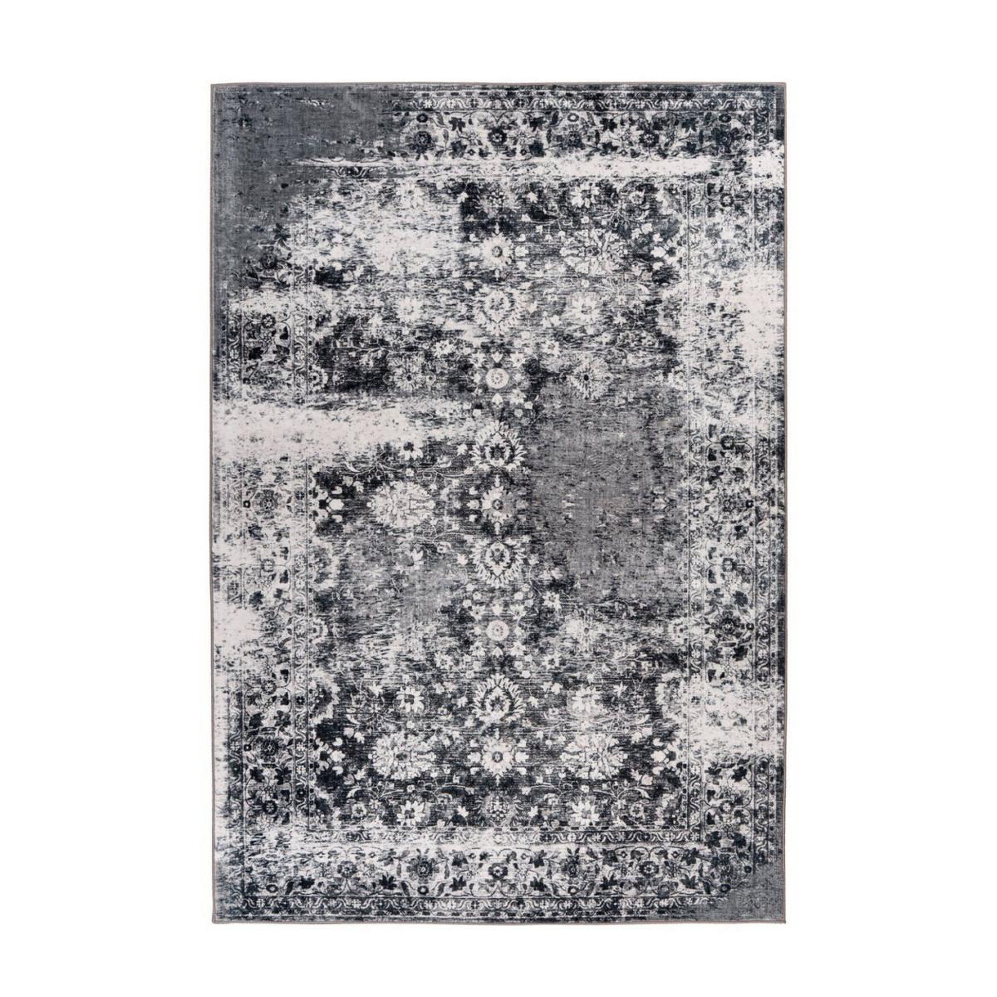Paris Prix Tapis tissé vintage à poils plats  saphira  gris. Coloris disponibles : Gris