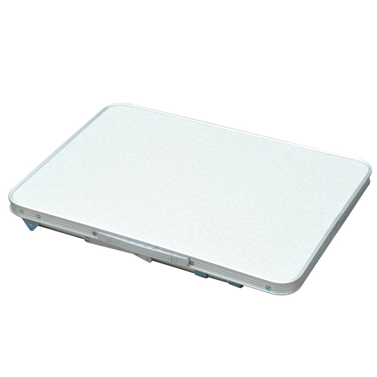 OUTSUNNY Table pliante table de camping table de jardin hauteur réglable aluminium MDF blanc