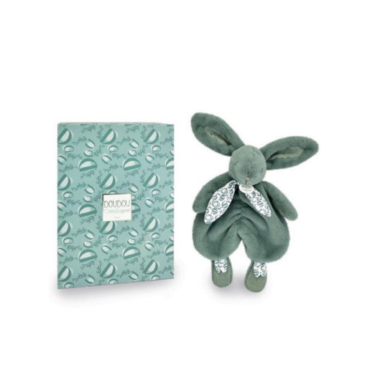 DOUDOU ET COMPAGNIE Lapin Doudou Vert Sauge - Le Compagnon Idéal pour Bébé