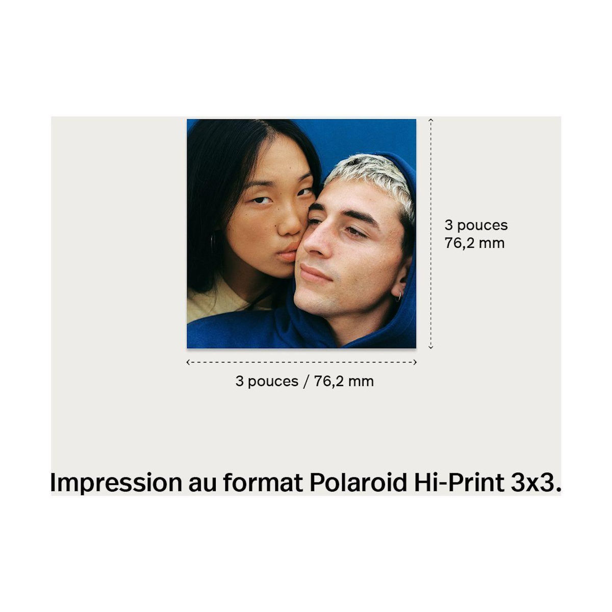 POLAROID Papier photo instantané Polaroid Hi Print 3x3 Paper Cartridge -
