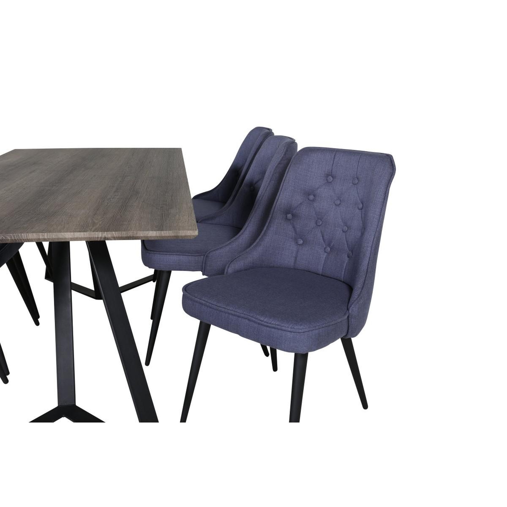 Voir la diapositive 3 : Paris Prix Ensemble table à manger & 6 chaises  marina & deluxe  180cm naturel & bleu