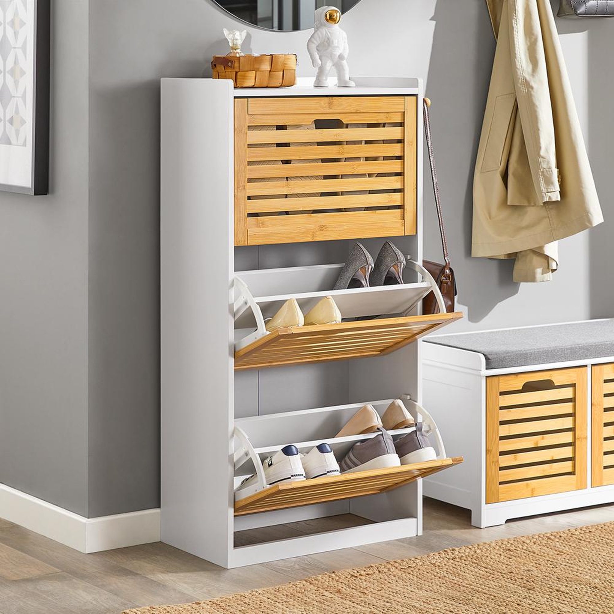 Voir la diapositive 6 : SOBUY SoBuy - Meuble À Chaussures 3 portes - Moderne - FSR108